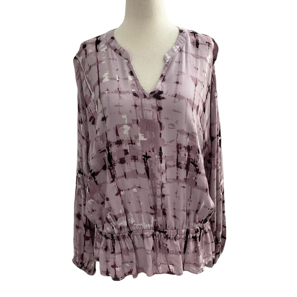 Jennifer Lopez Women Size Large Purple Long Sleeve Shirt (2-443)